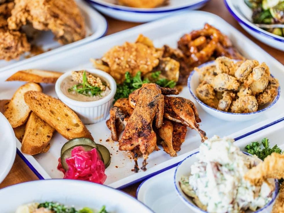 Gatlin's Fins and Feathers clucker platter