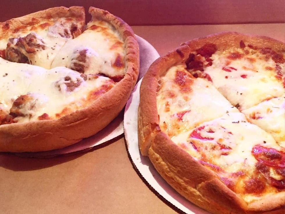 Gelazzi Connie's deep dish pizza