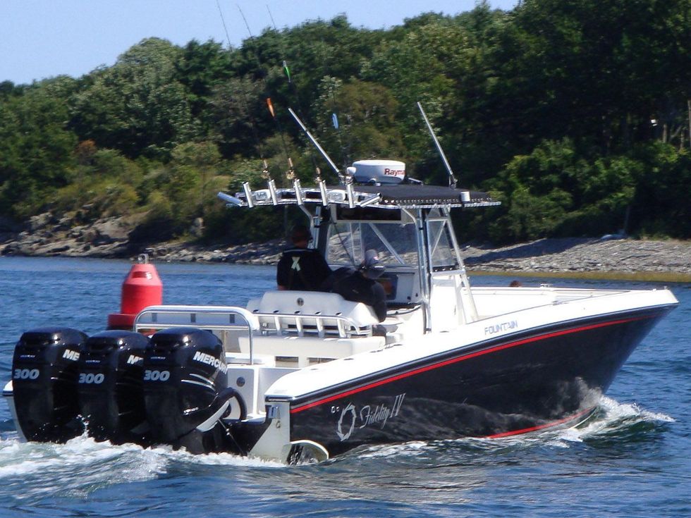 George Bush boat Fidelity IV