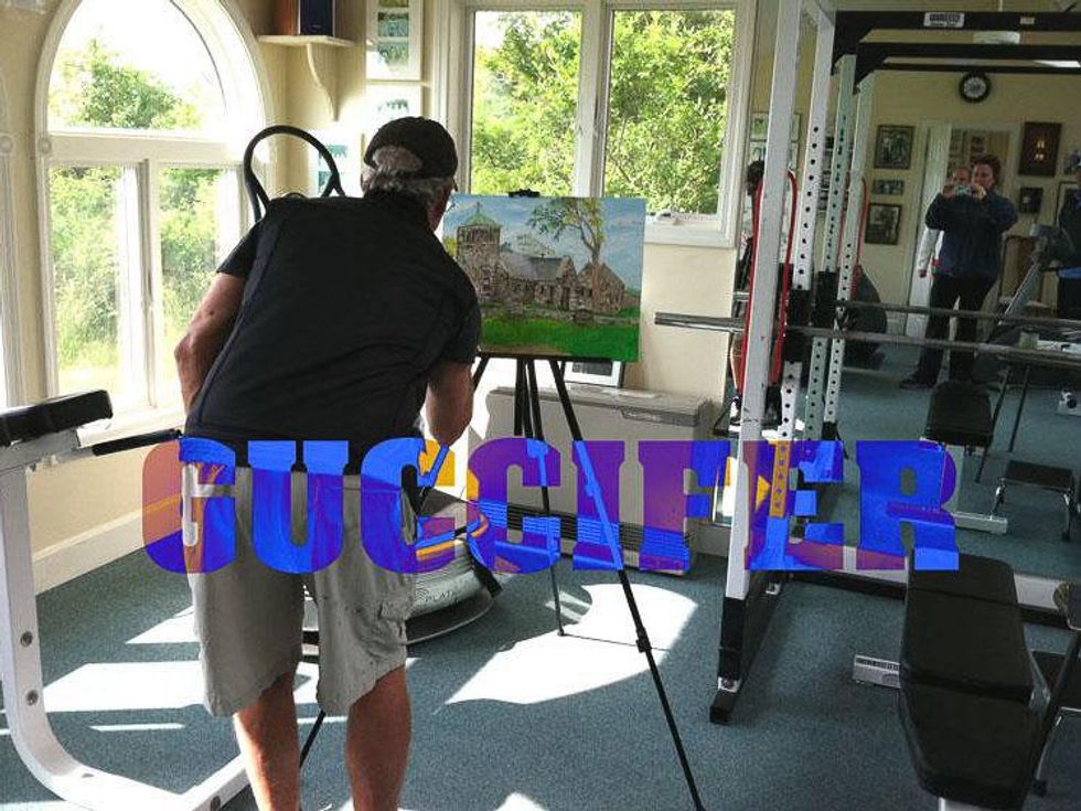 George Bush, email hacked, painting of house