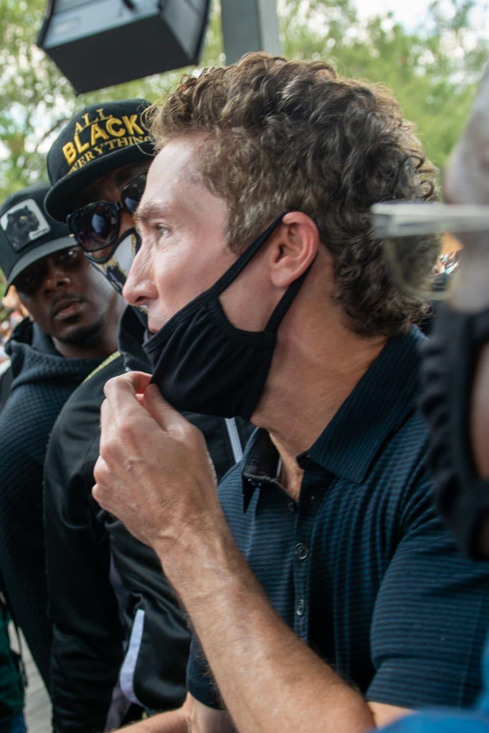 George Floyd downtown rally Joel Osteen