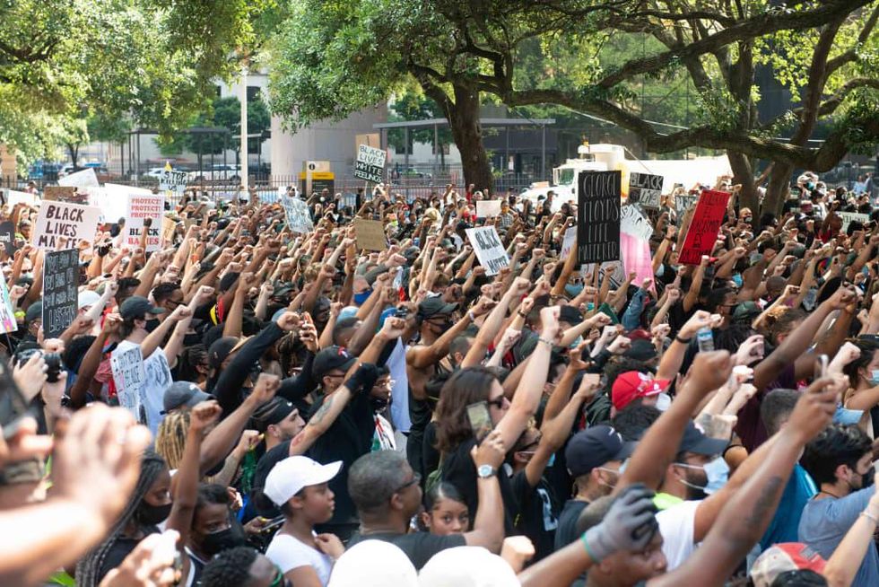 George Floyd downtown rally