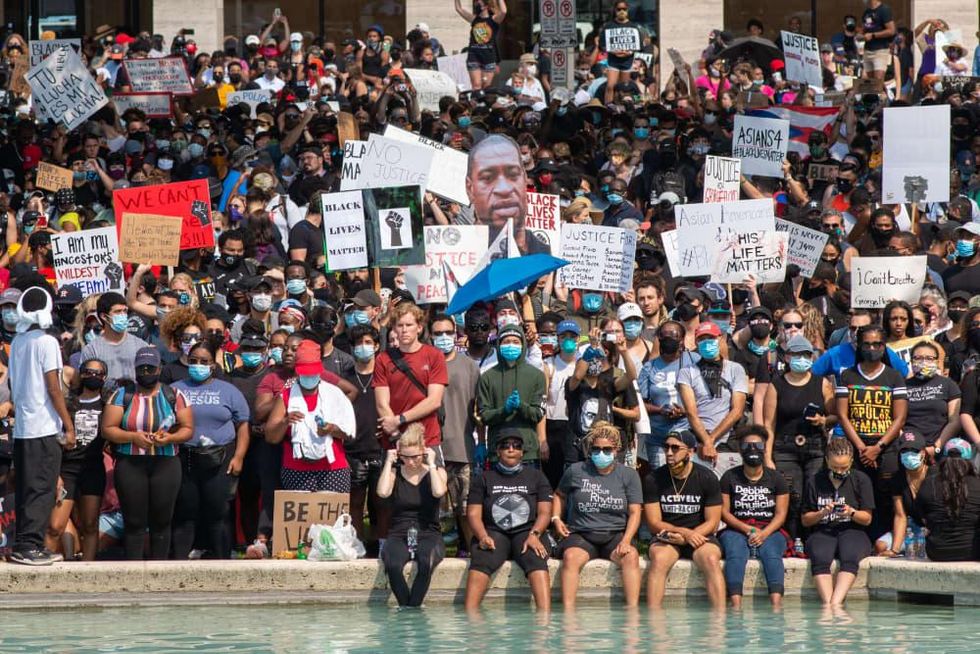 George Floyd downtown rally