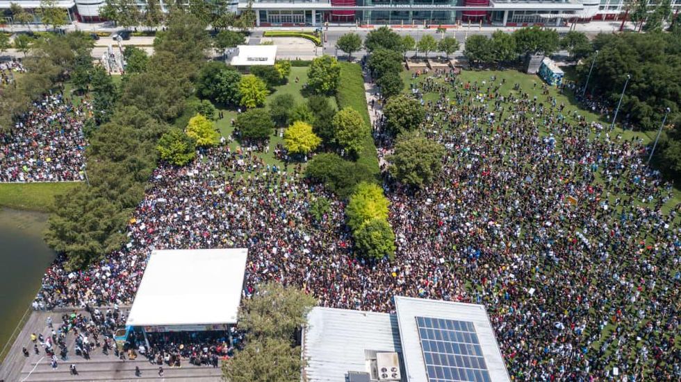 George Floyd downtown rally