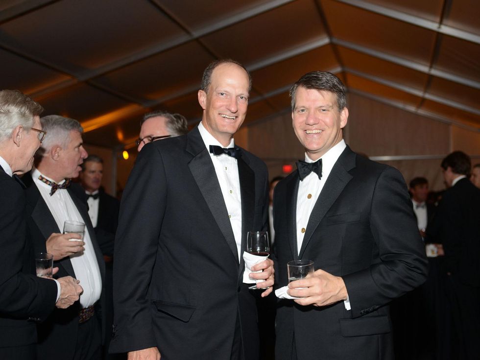 George Francisco, left, and David Modesett at Men of Menil March 2014