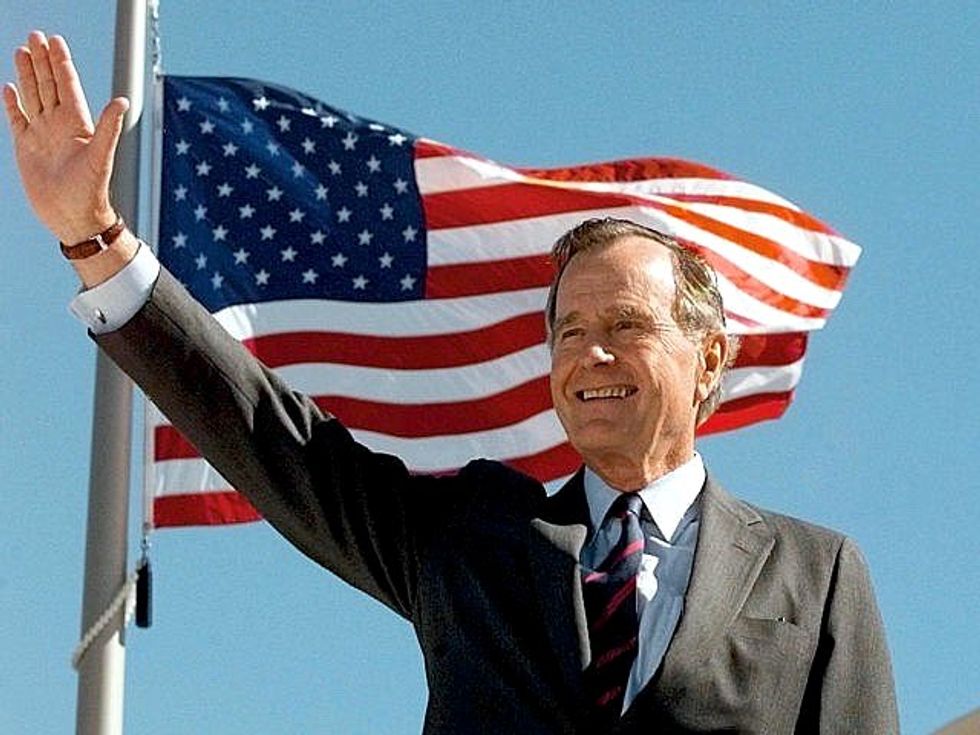 George H.W. Bush American flag