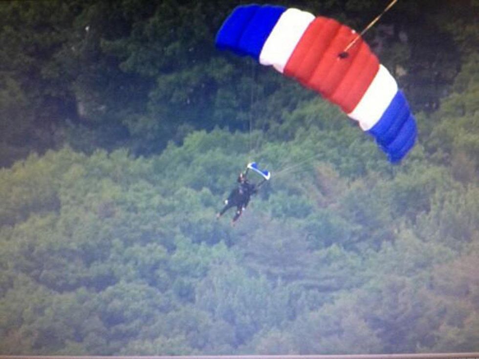 George H.W. Bush skydive 90th birthday