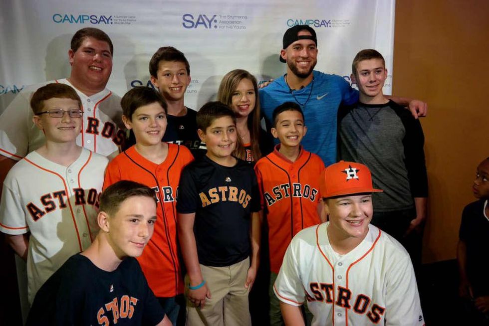 George Springer Bowling event