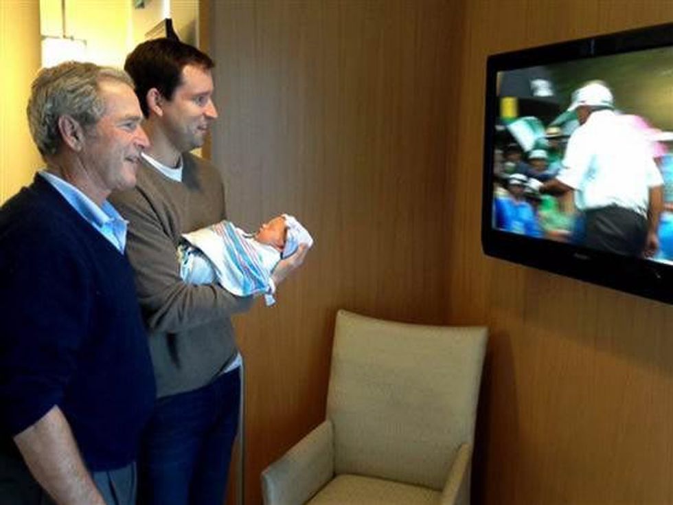 George W. Bush, Henry Hager and baby Mila