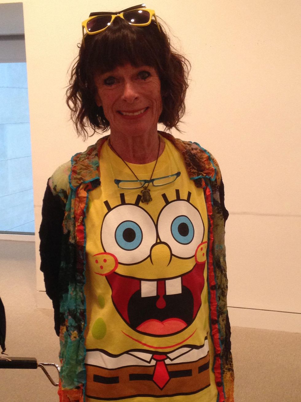 Geraldine Chaplain in Sponge Bob T-shirt