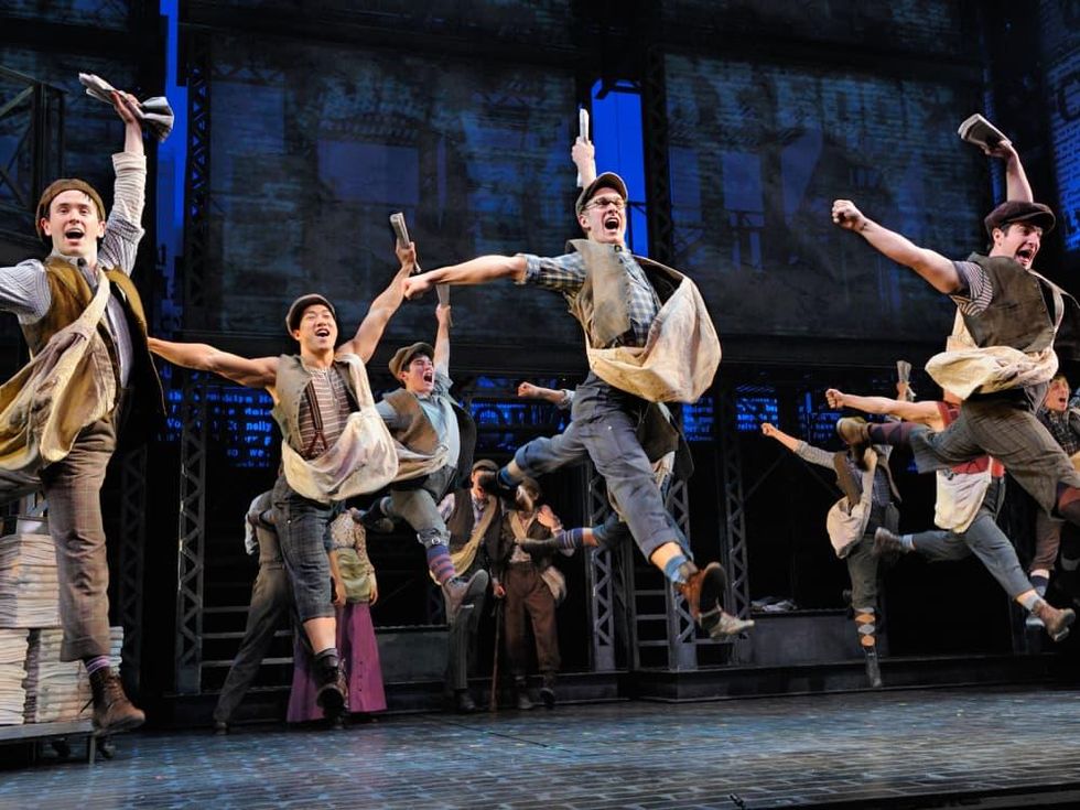 Gexa Energy Broadway at the Hobby Center series January 2014 Newsies ensemble