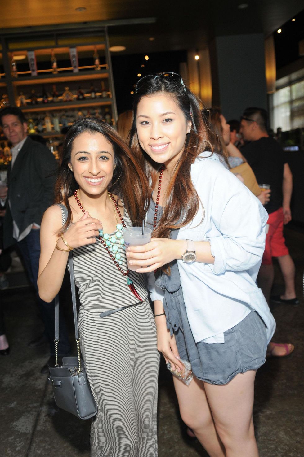 Gina Dube, left, and Natalie Dang at the Curry Crawl May 2014