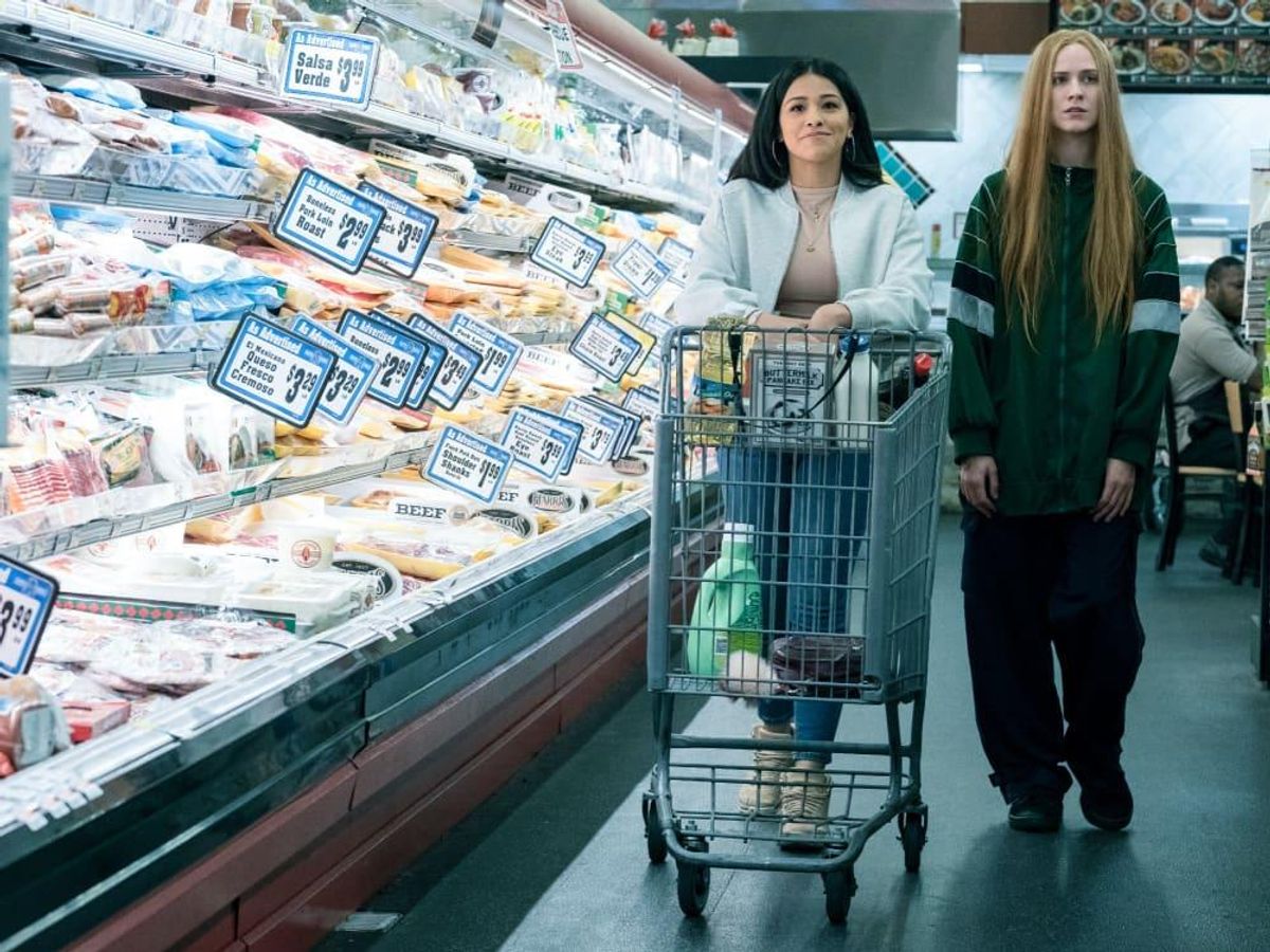 Gina Rodriguez and Evan Rachel Wood in Kajillionaire. CultureMap Houston