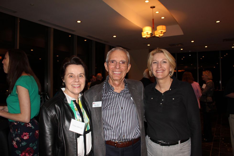 Ginni Mithoff, from left, John Mann and Sherri Cothrun at the Jane's Due Process fundraiser February 2015