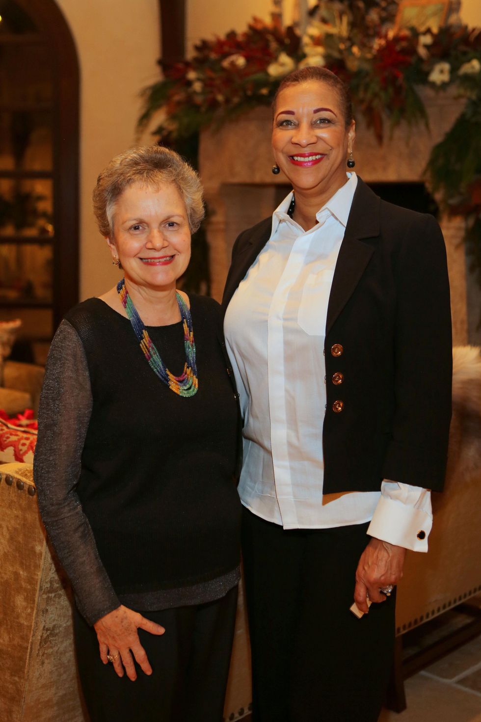 Gloria Portela and De Rose at St. Luke's holiday party December 2014