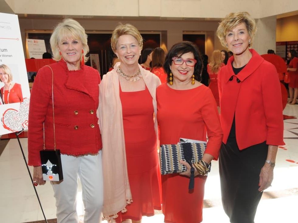 Go Red for Women luncheon, Liz Jameson, Diane McClymonds, Roz Pactor, Leila Gilbert