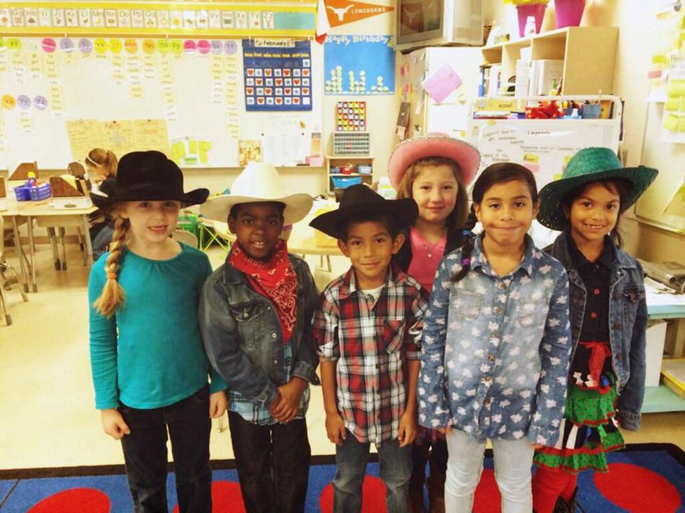 Go Texan Day February 2014 children at school