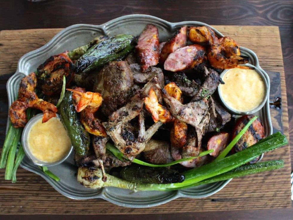 Goode Co Kitchen and Cantina parrillada fajitas overhead