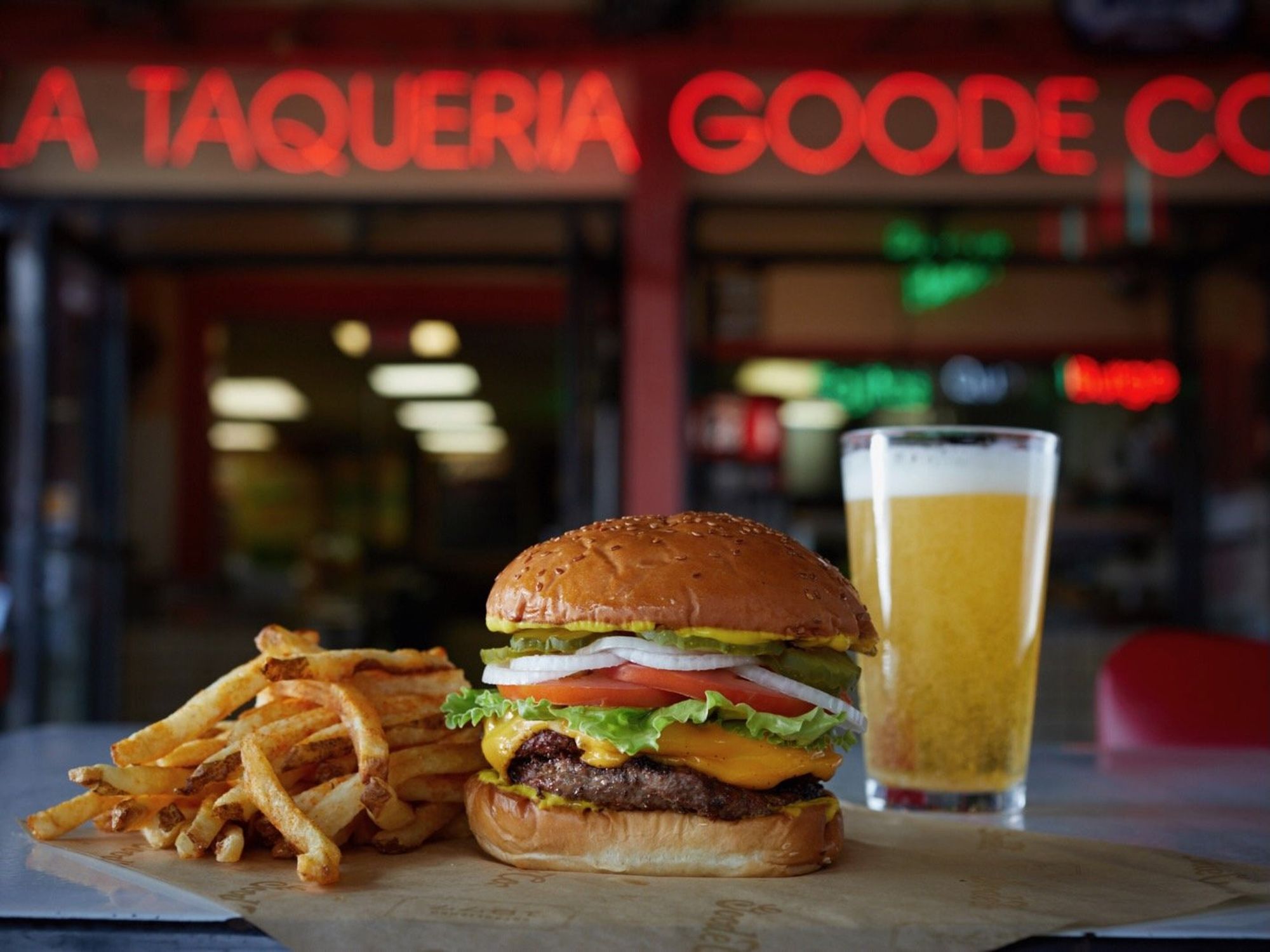 Goode Co taqueria burger and fries