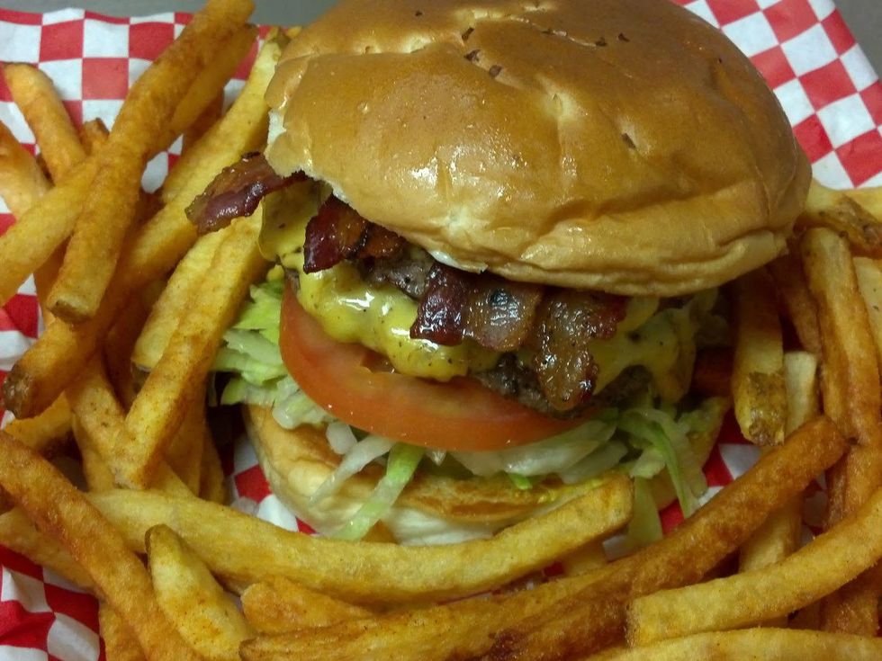 Goode Company Hamburgers and Taqueria, hamburger, burger, french fries