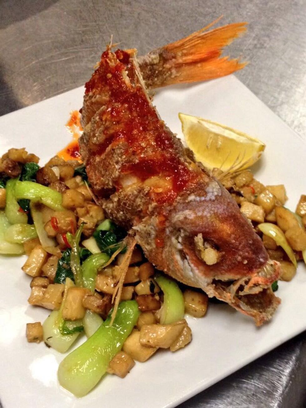 Goro & Gun whole fried Gulf fish for two