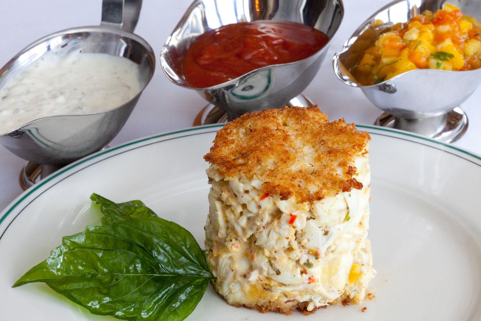 Grace's Houston restaurant crab cake tower