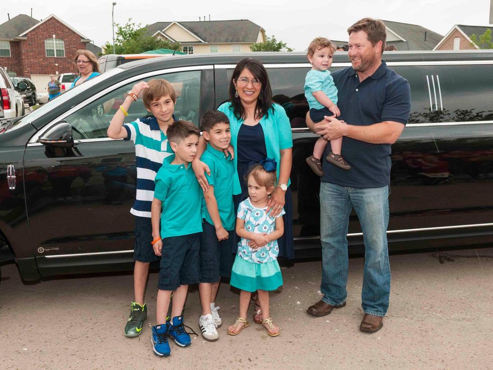 Gracepoint Homes and Keller Williams home renovation surprise May 2014 Limo arrival