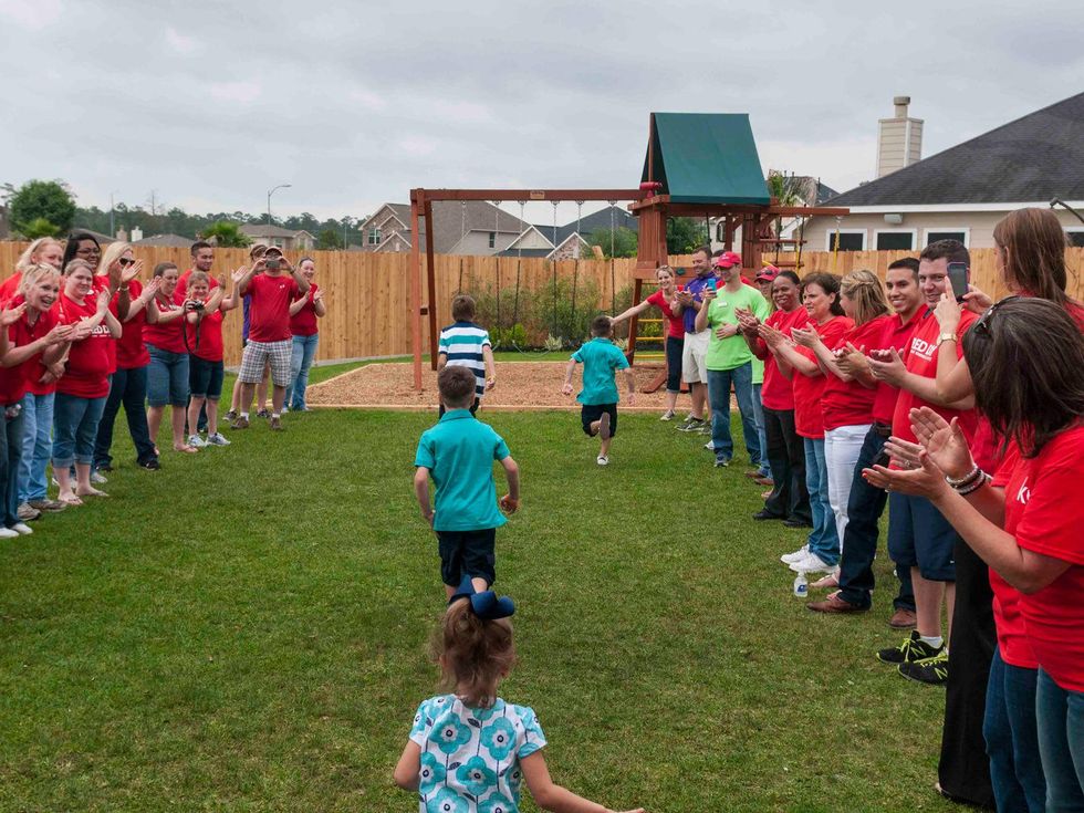 Gracepoint Homes and Keller Williams home renovation surprise May 2014 Playground