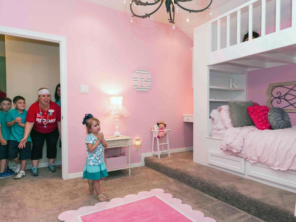 Gracepoint Homes and Keller Williams home renovation surprise May 2014 Princess room