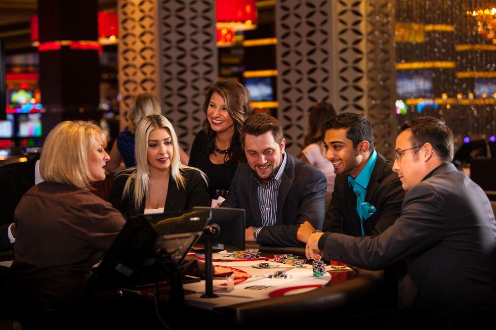 Grand Opening of the Golden Nugget in Lake Charles Tilman Fertitta December 2014 Blackjack Table