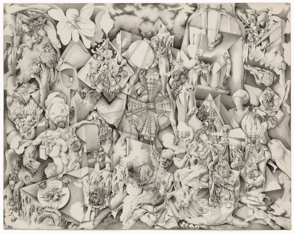 Gray Foy, Dimensions , c.1945 \u2013 46. Pencil on paper, 21 1/2 x 27 3/4 in. (54.6 x\n70.5 cm). The Museum of Modern Art, New York, Gift of Steve Martin, 2005. \u00a9\nEstate of Gray Foy. Photo: John Wronn