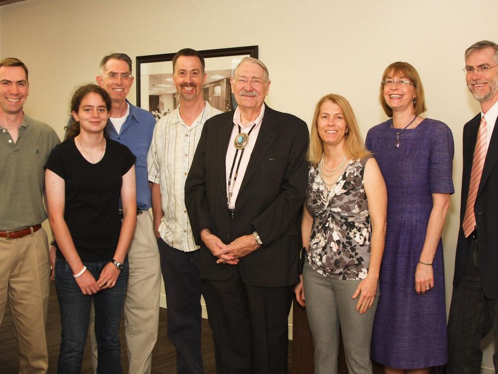 Great Gatsby" sanitarium Dr. Walter Menninger and his family at the opening of The Menninger Clinic\u2019s new Mental Health Epicenter in 2012