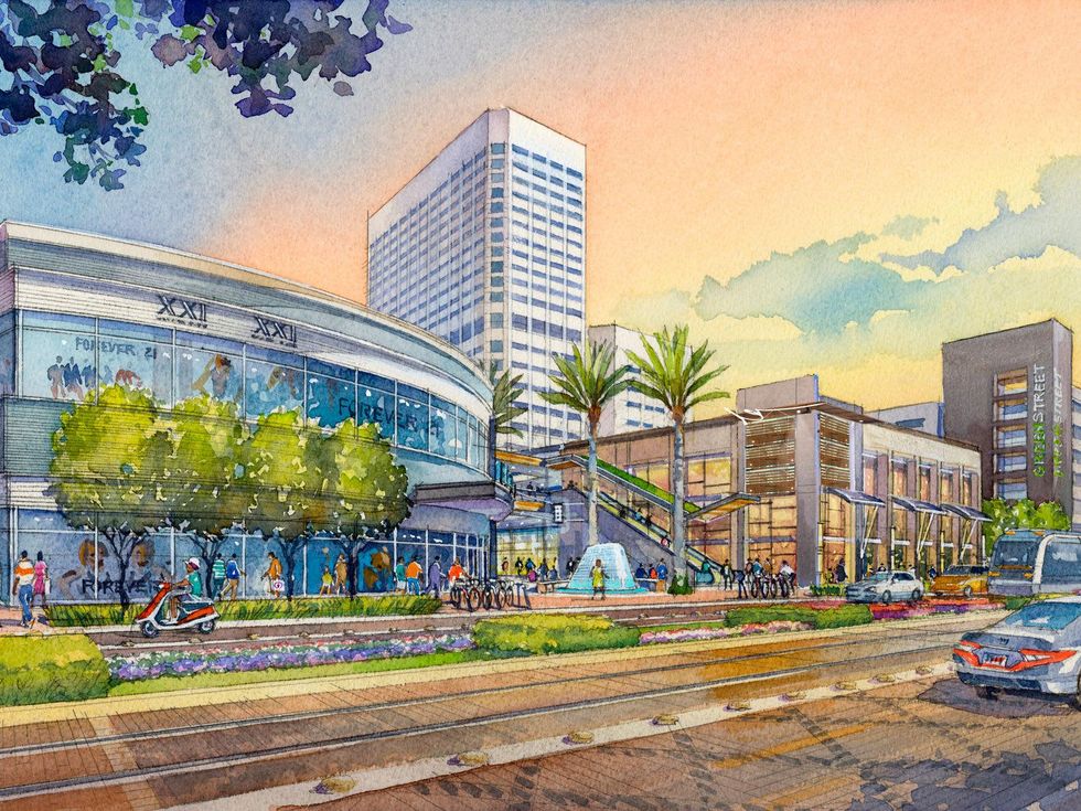 GreenStreet, Houston Pavilions, April 2013, Rendering 2 Main Street