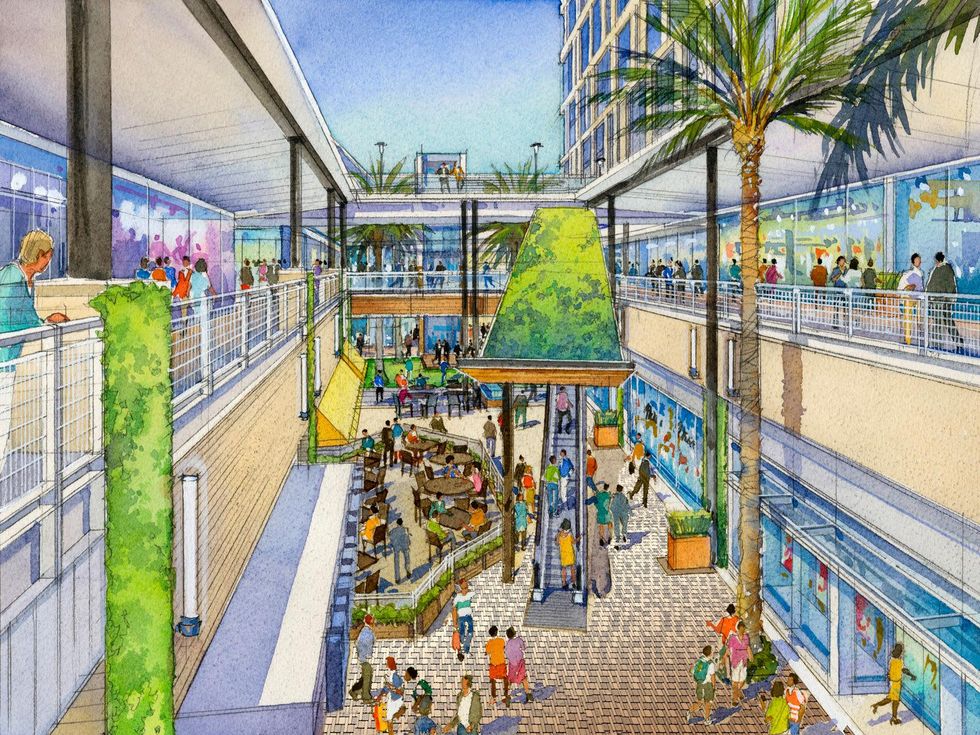 GreenStreet, Houston Pavilions, April 2013, Rendering 6 Green Roof