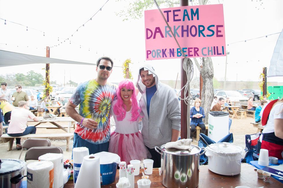 Greg Georgas, from left, Christina Dugan and Matthew Dugan at the Casa de Esperanza's Young Professionals 5th Annual Chili Cook Off February 2015