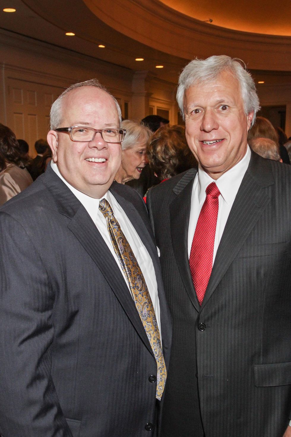 Greg Robertson, left, and Glen Rosenbaum at the Cornerstone Dinner February 2015