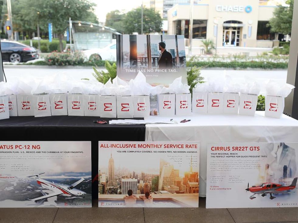 Gregg Harrison party, June 2016 Evolve Air swag bags