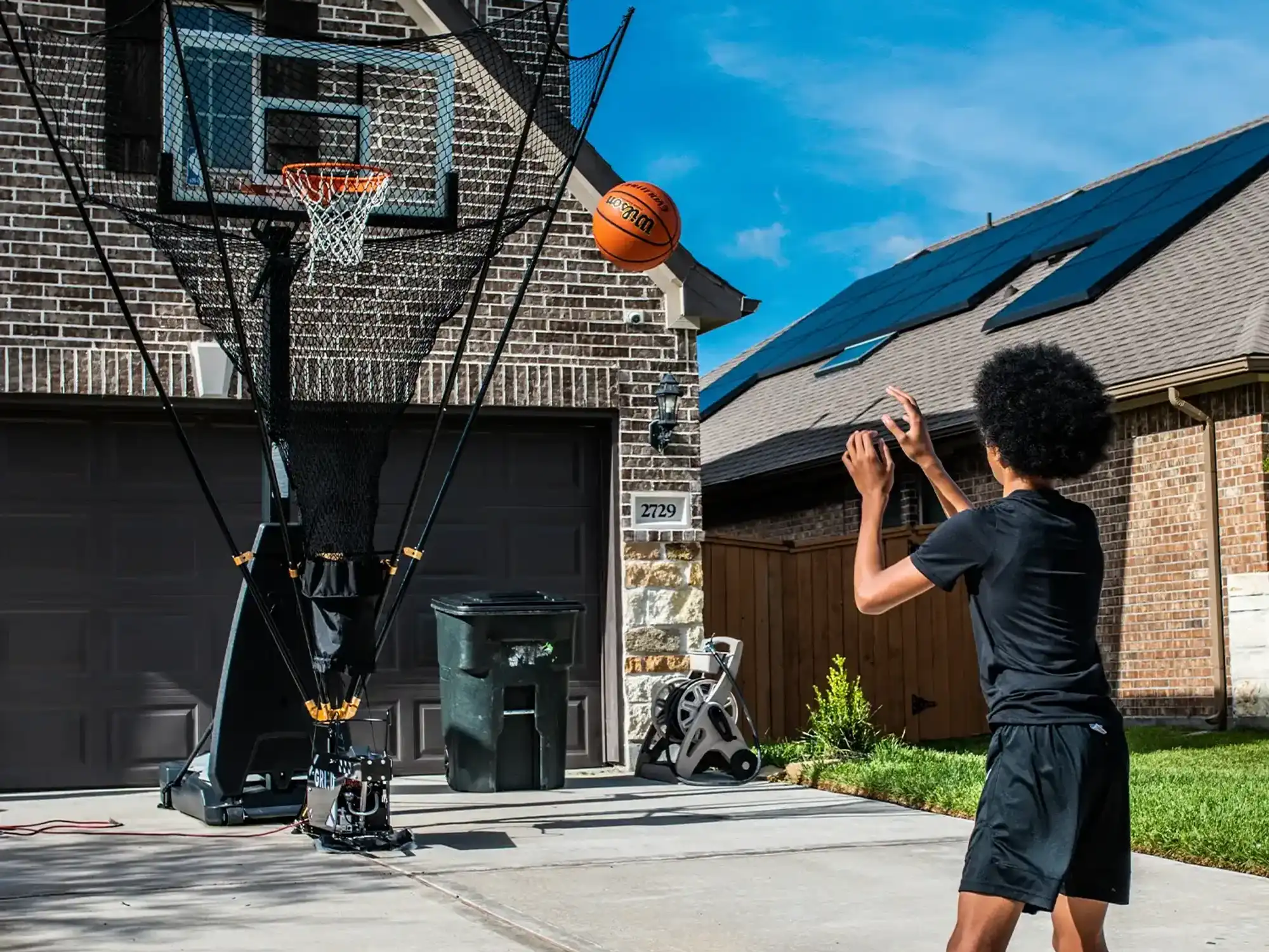 Grind basketball shooting machine