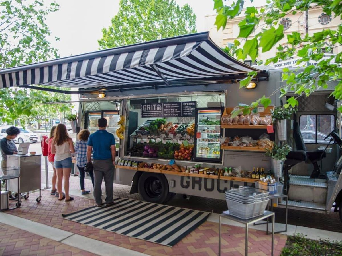 The Grit Grocery truck at Market Square. CultureMap Houston