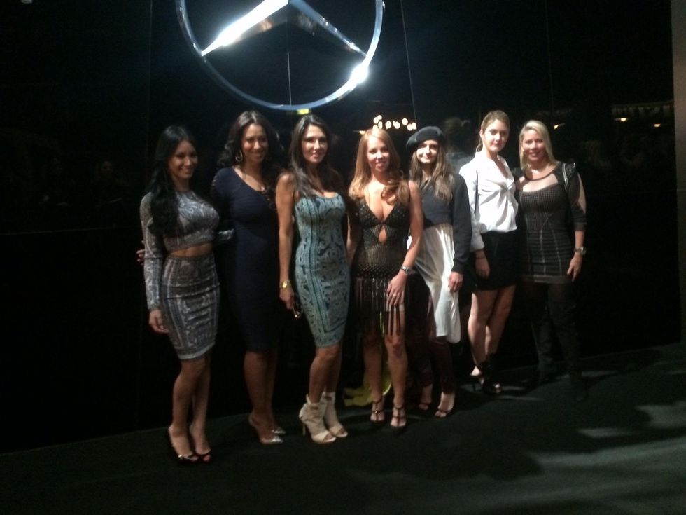 Guests attending the Herve Leger show at New York fashion week
