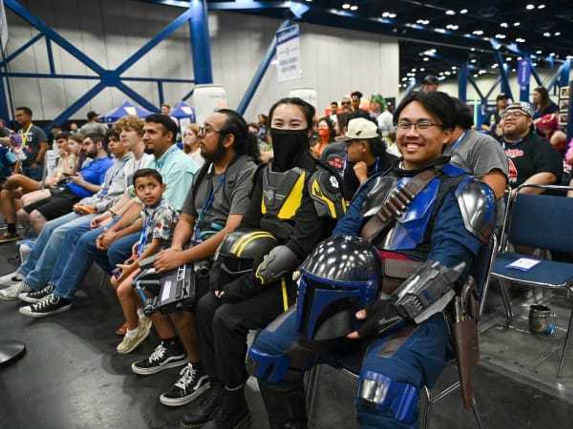 Guests gather for a panel at Comicpalooza