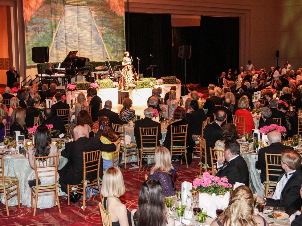 Guests listening to aria sung by HGO Studio member Natalya Romaniw at Moores School Gala March 2014