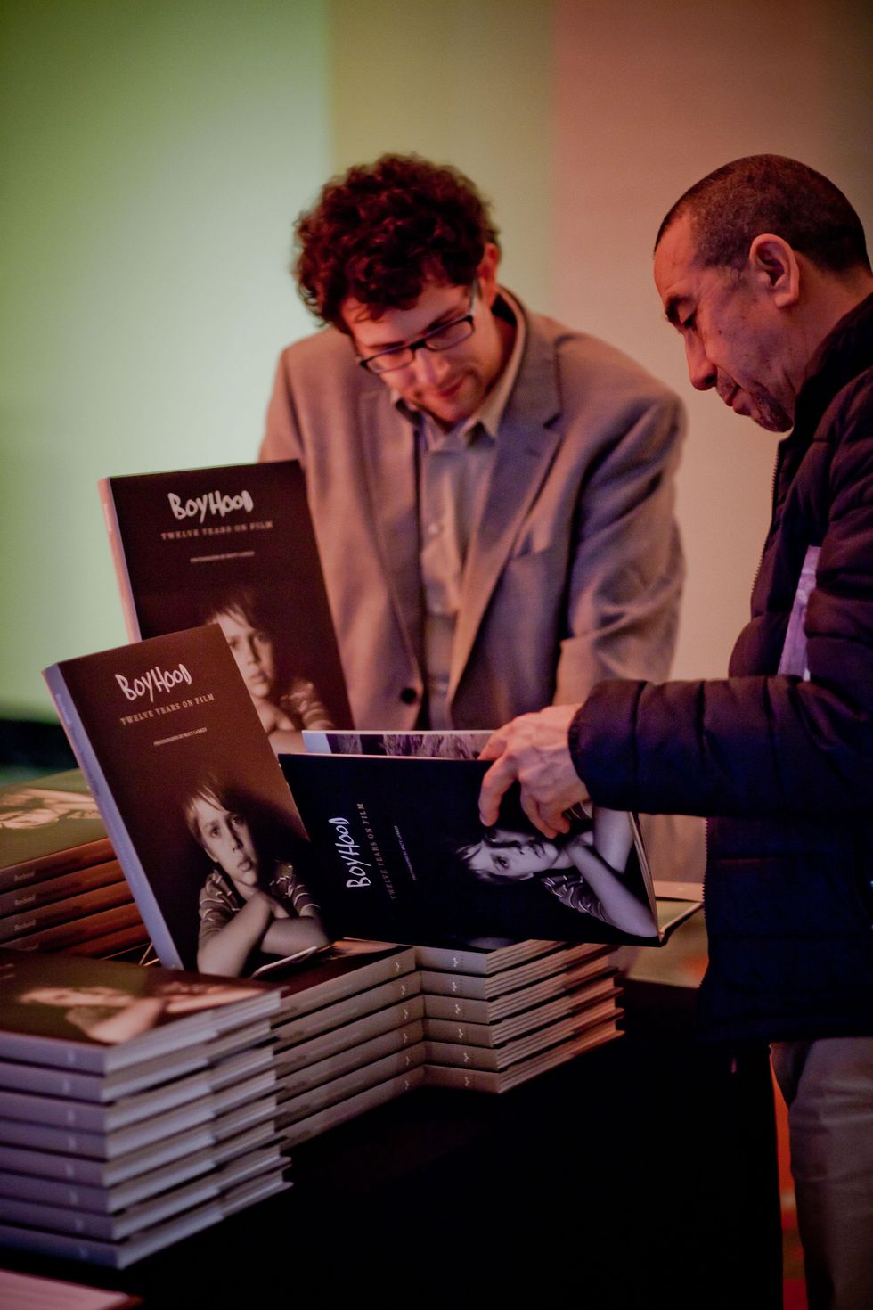 Guests peruse Boyhood at the Texas Film Awards Event February 2015