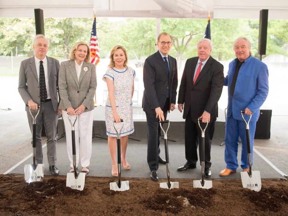 Gunroundbreaking at Museum of Fine Arts Houston, Chris McVoy, Anne, Duncan, Nancy Kinder, Gary Tinterow, Rich Kinder, Steven Holl