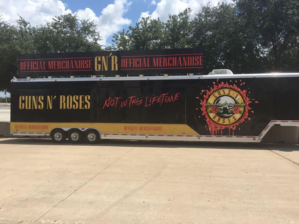 Guns N Roses Merchandise truck