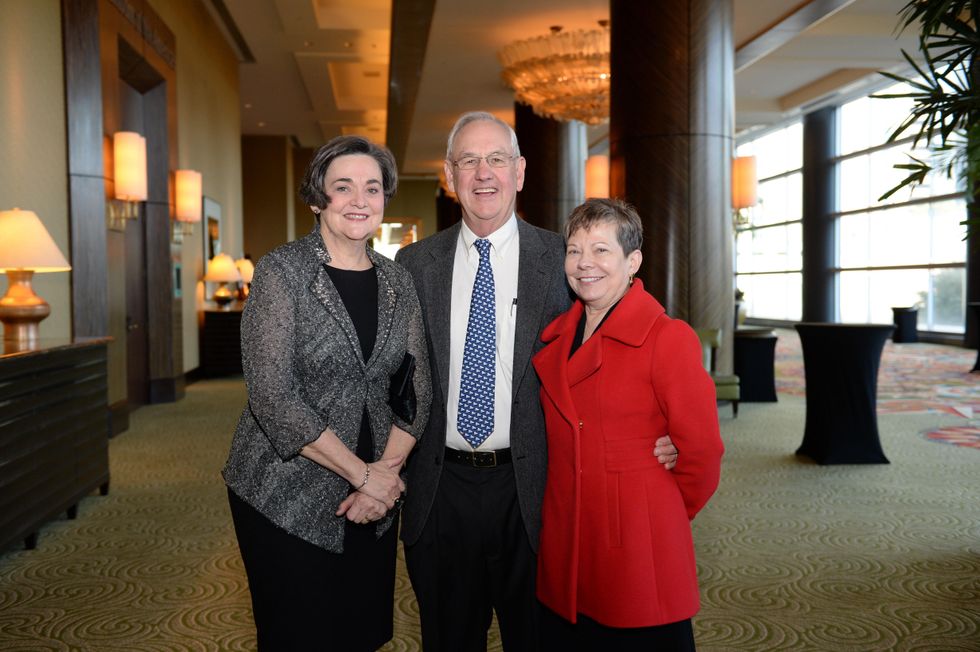 Gwen Emmett, left, with Joel and Margaret Shannon at the El Centro de Corazon luncheon March 2015