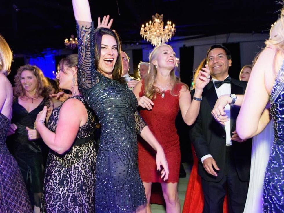 Halo House gala partygoers