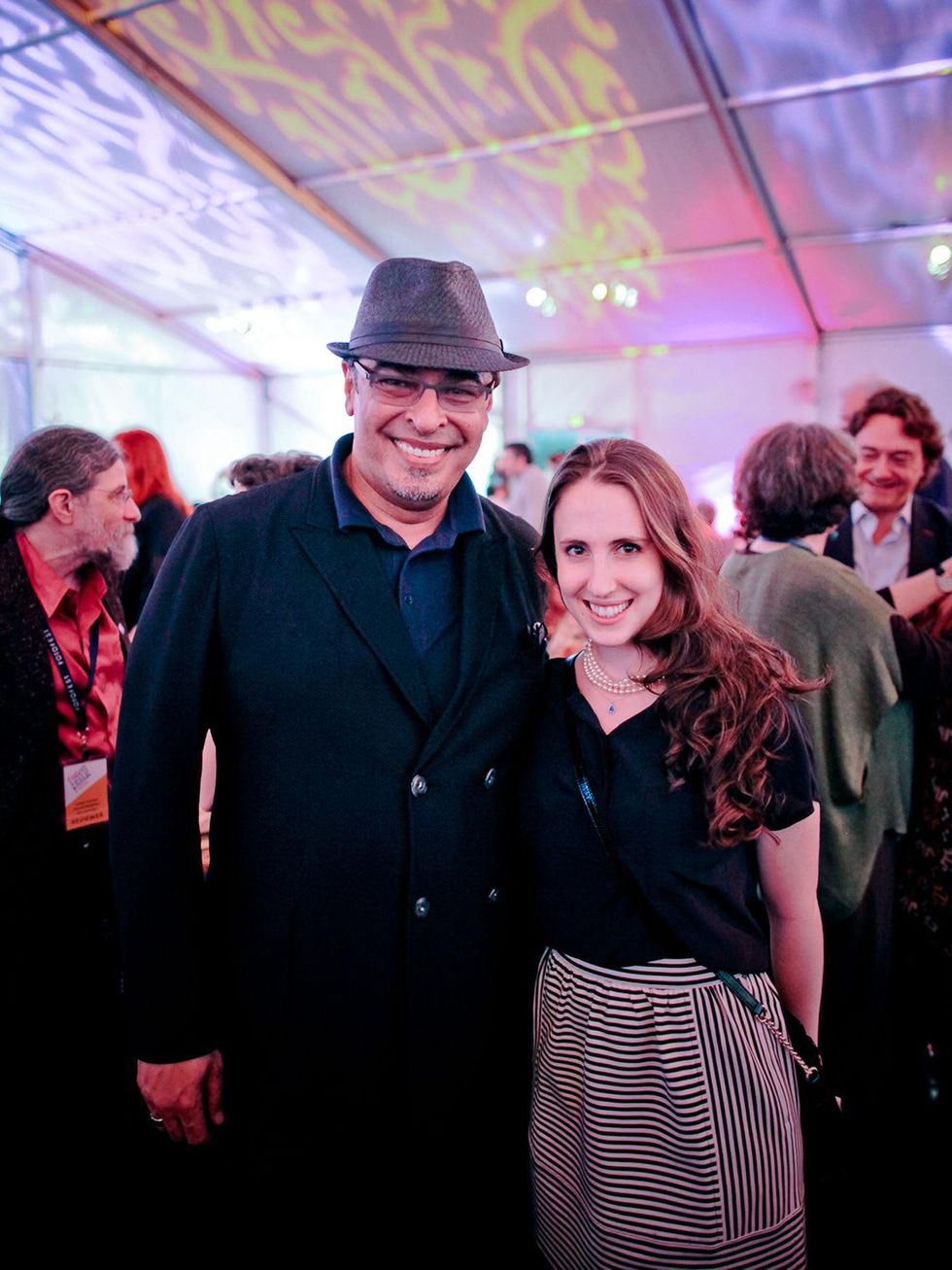 Hamza Serafi and Zoe Goldman at the FotoFest opening party March 2014