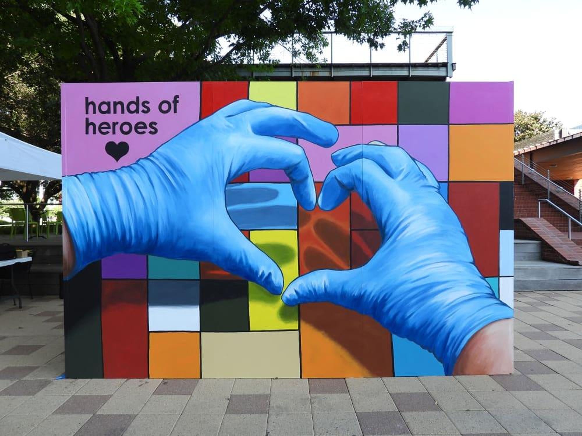 Hands of Heroes mural Discovery Green The Grove anat ronen