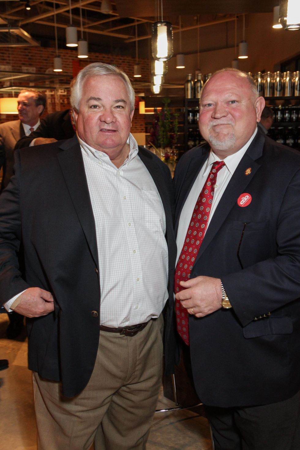 Hank Wetzel, left, and Guy Stout at the H-E-B San Felipe and Table 57 Social February 2015